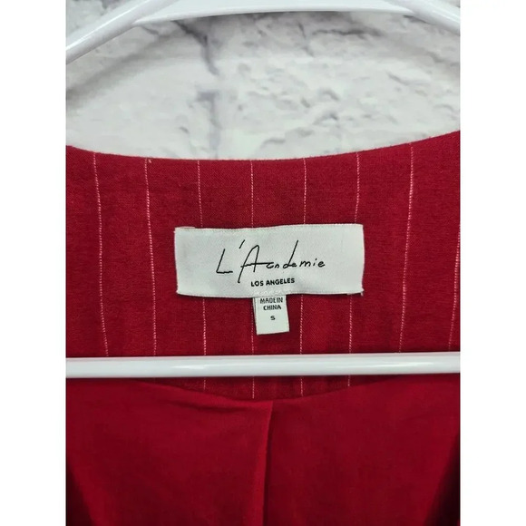 Revolve Academie The Turk Mini Wrap Dress in Red Stripe Size Small. - Picture 9 of 10